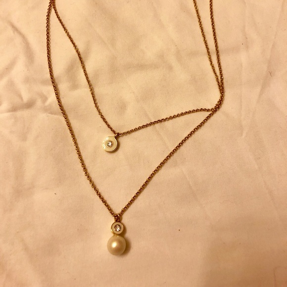 Kate spade double chain pearl and crystal necklace - Picture 2 of 4